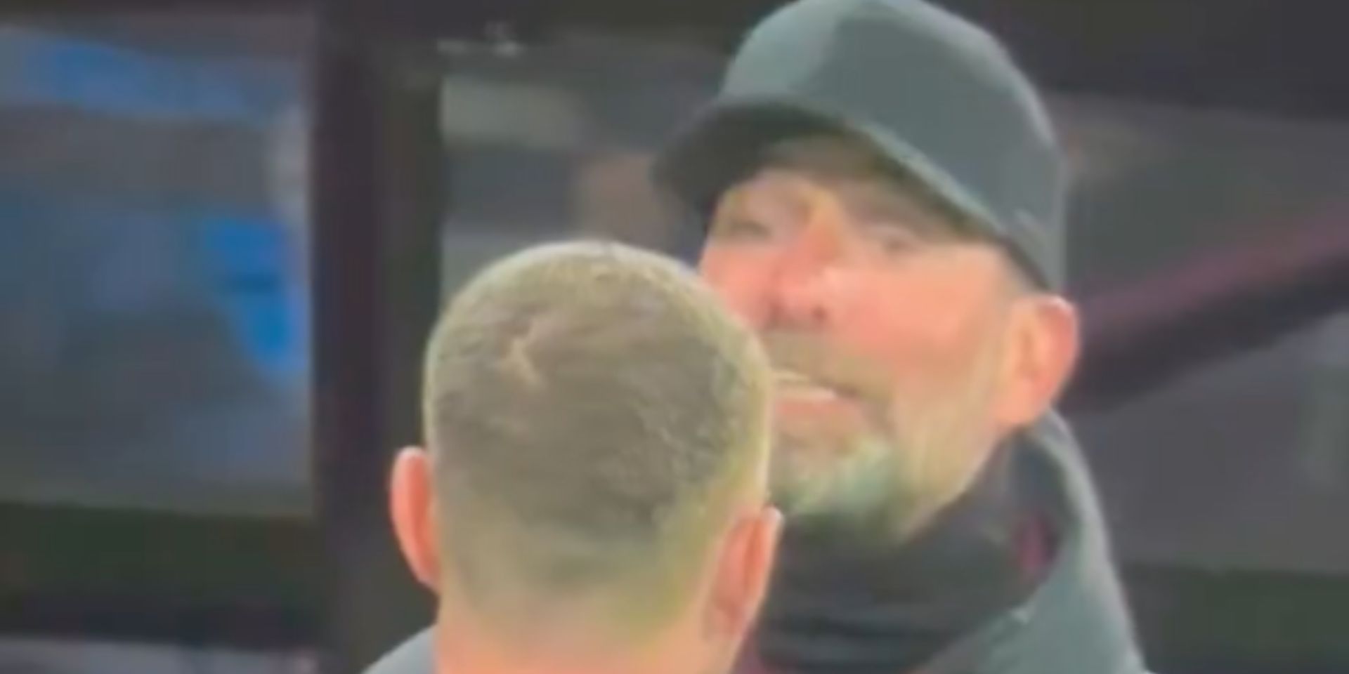 (Video) Watch Klopp’s live reaction to finding out Paul Tierney was on VAR for Kluivert’s dangerous Diaz tackle