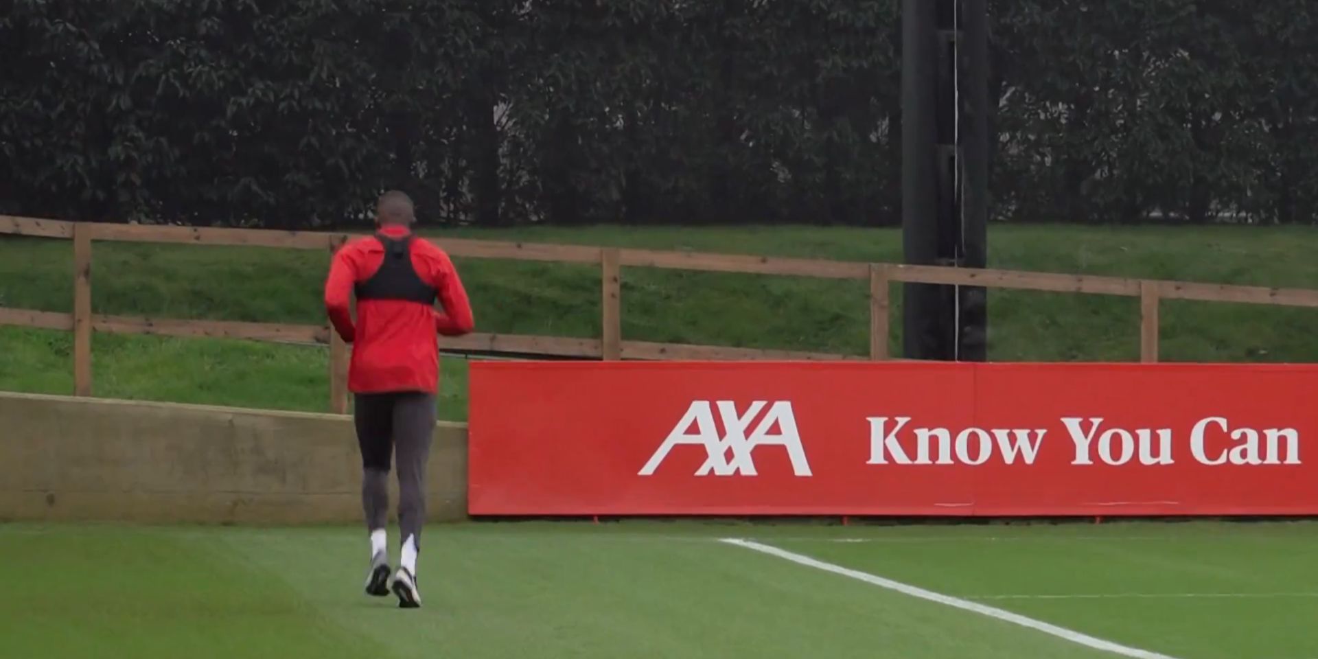 (Video) Two injured Liverpool players spotted training alone ahead of Europa clash
