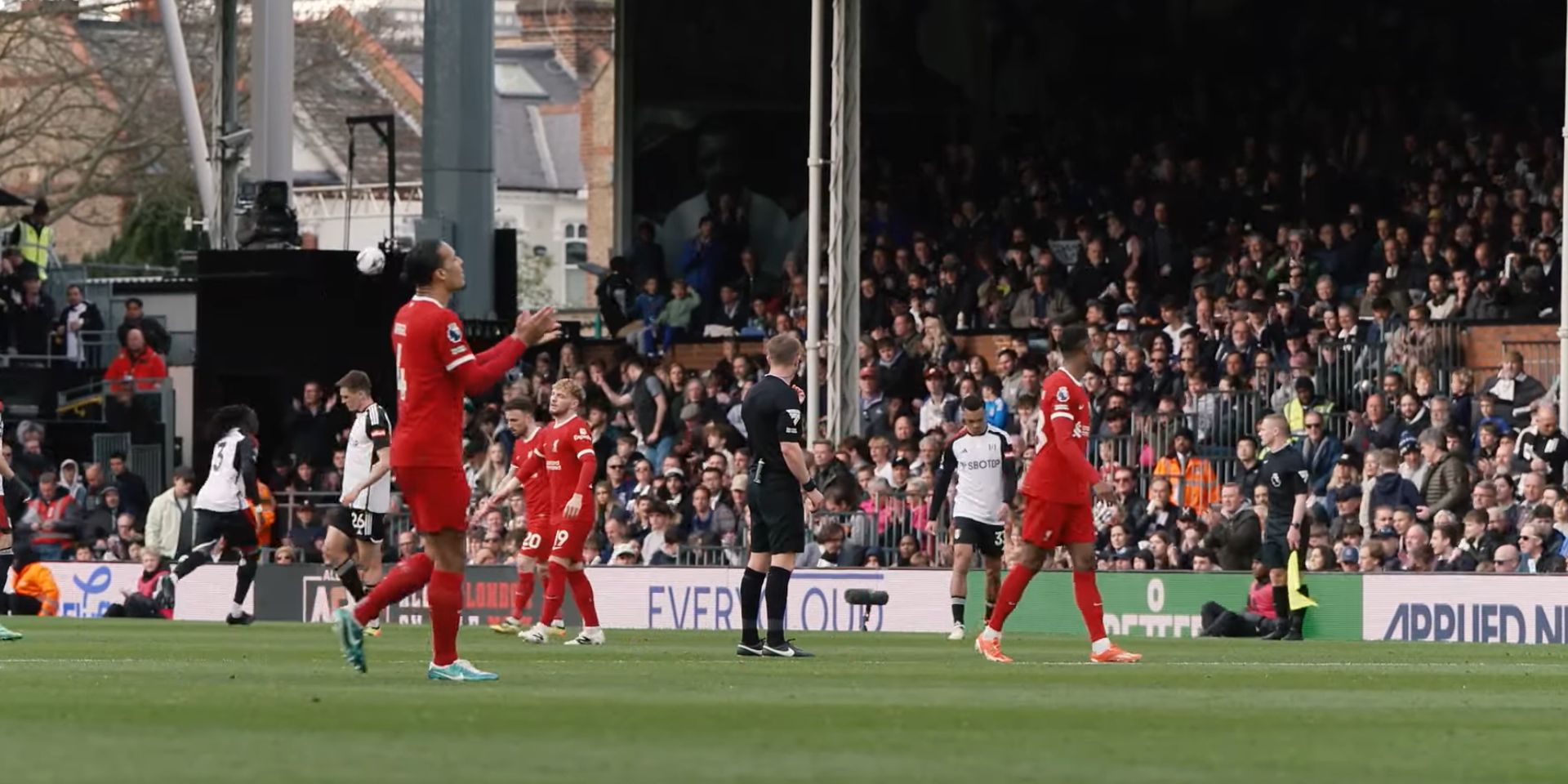 (Video) Virgil van Dijk’s half-time reaction against Fulham was telling