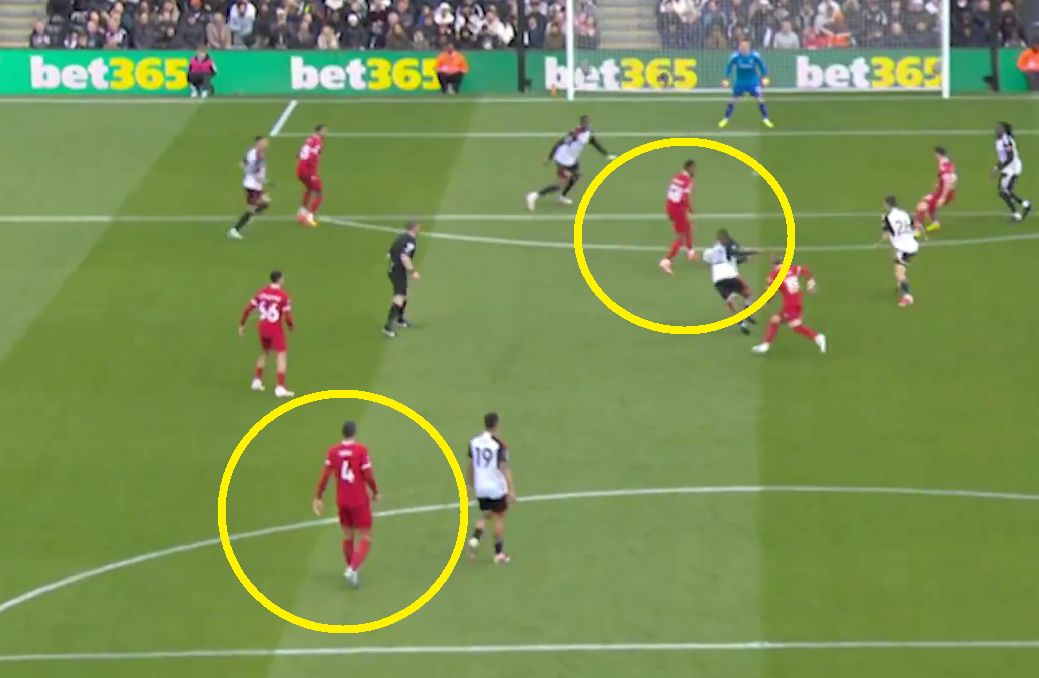 (Video) What Virgil van Dijk did just before stunning Gravenberch goal vs Fulham says it all