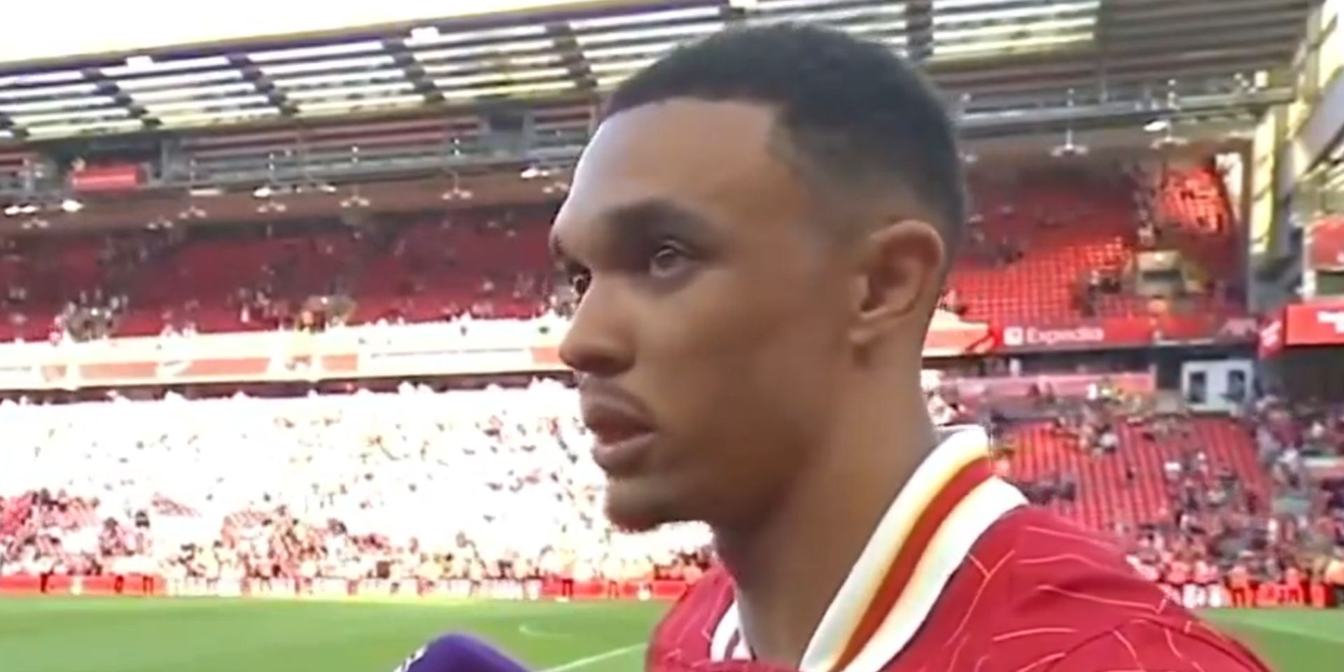 (Video) Trent in tears again as fresh Alexander-Arnold pitch-side interview shared online