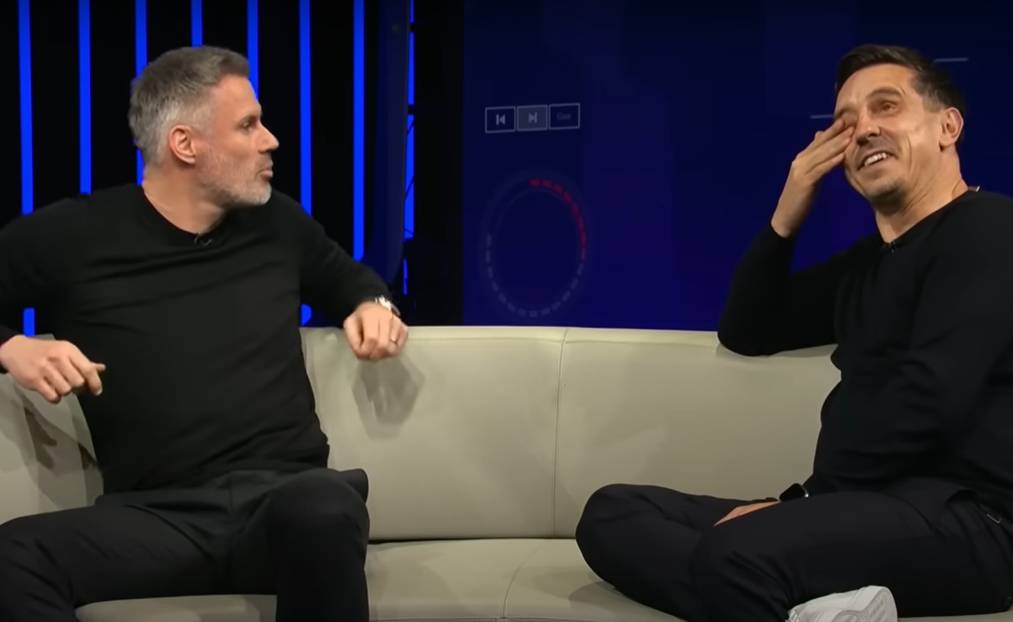 (Video) Gary Neville taunts Carragher over inclusion of Liverpool beast in PL team of the season