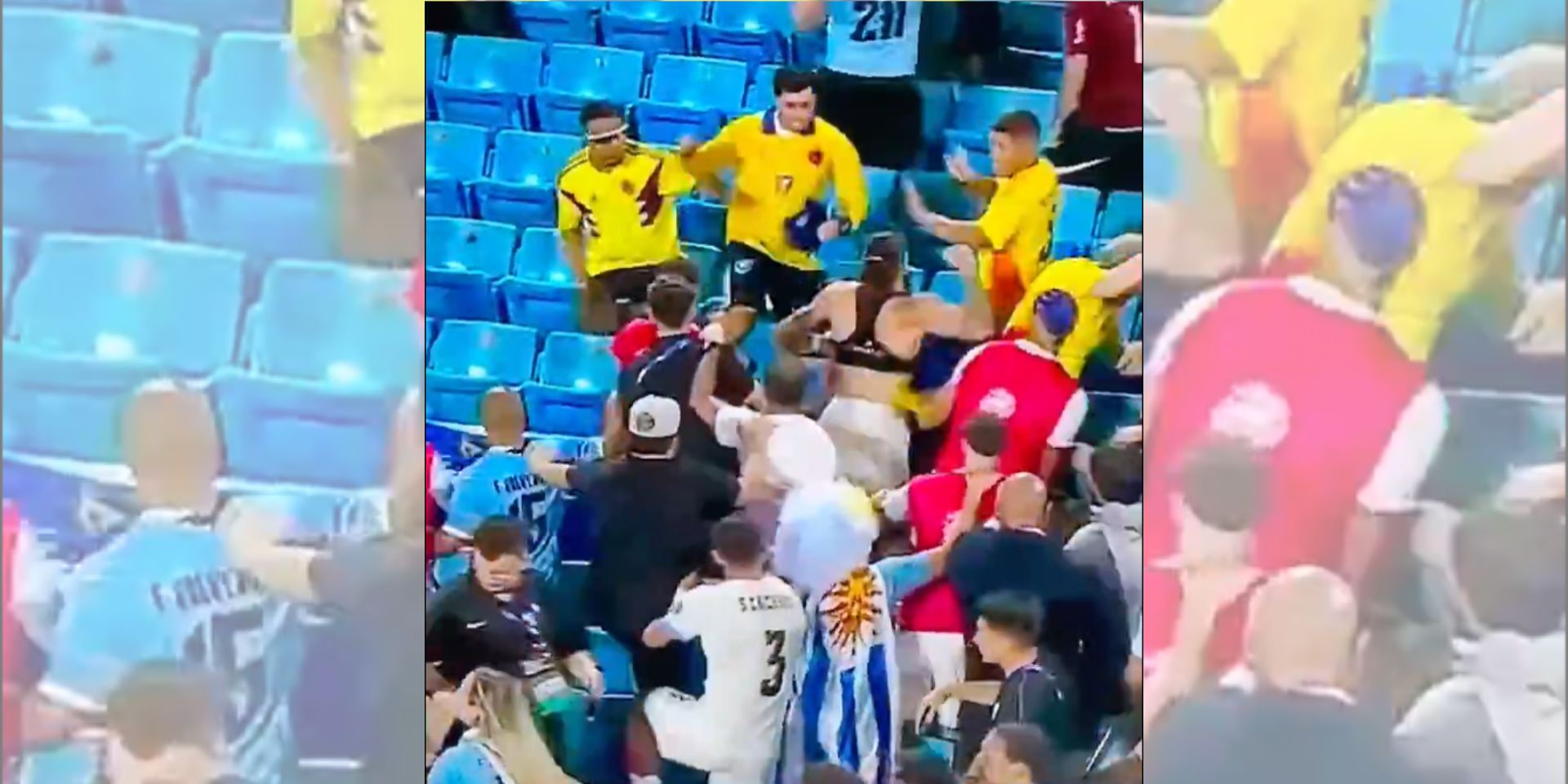 (Video) Nunez clashes with Colombia fans in ugly scenes during Copa America
