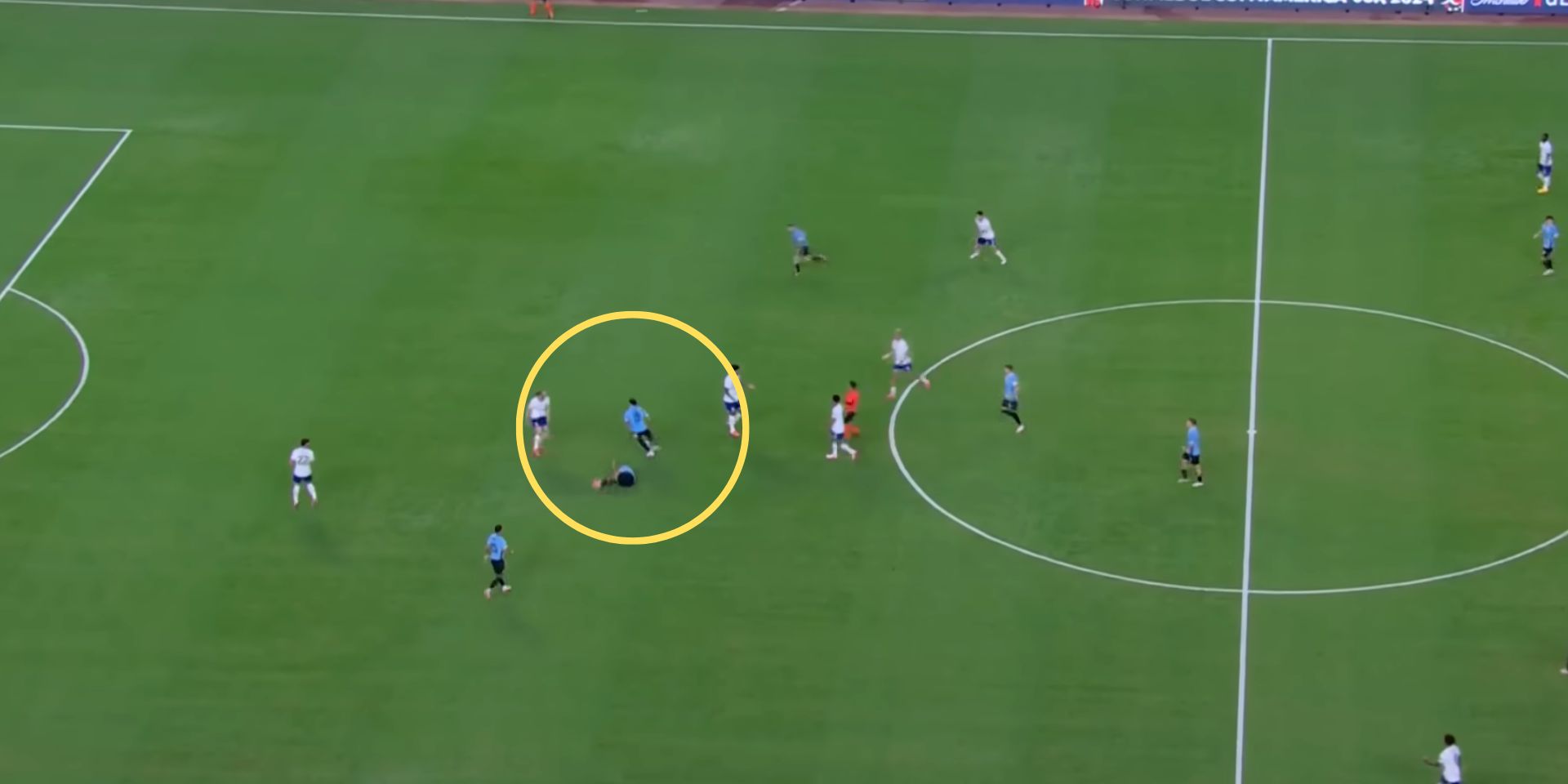 (Video) Nunez shows incredible quick thinking with Uruguay free kick in America