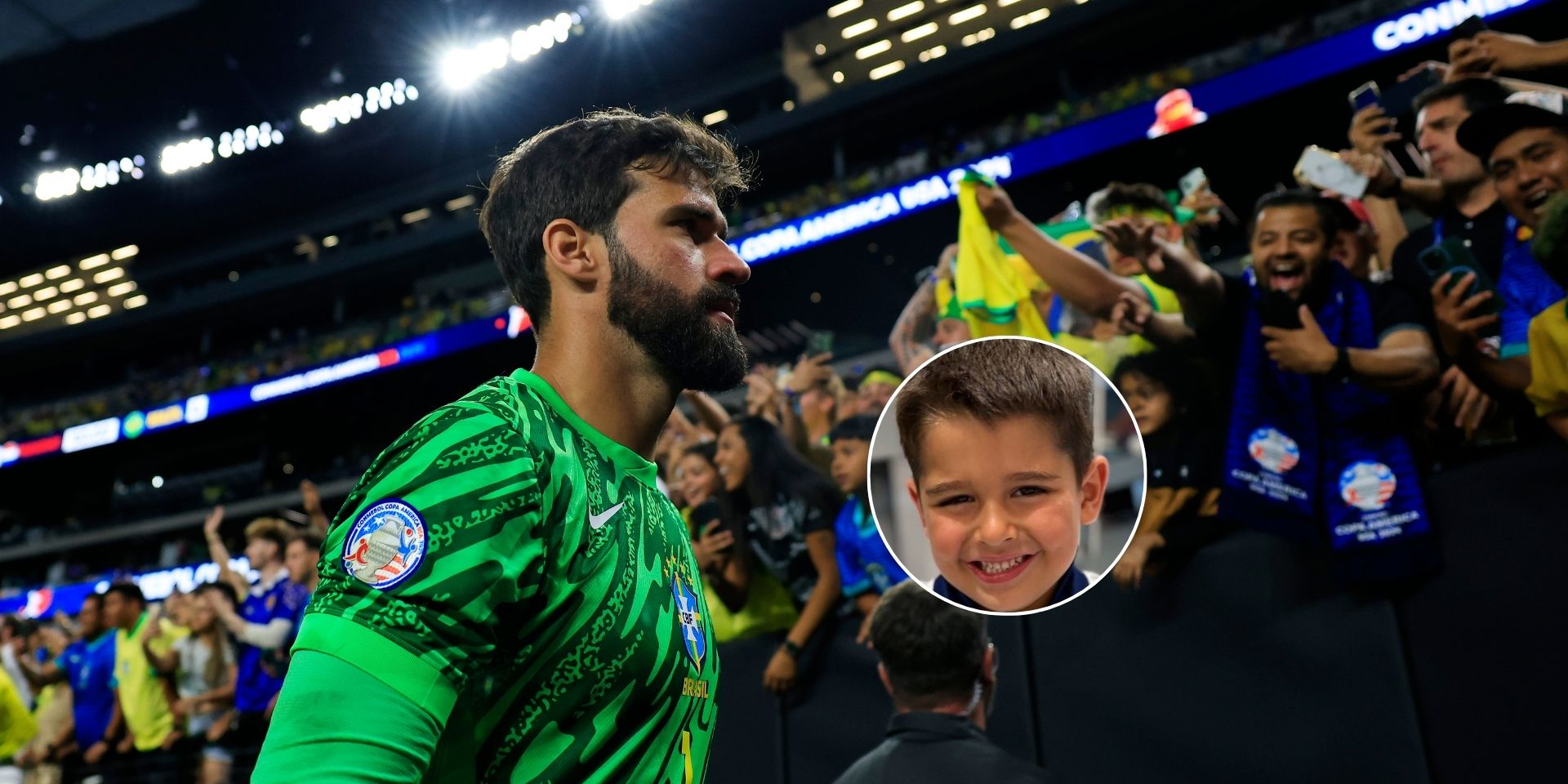 (Image) Alisson’s son backs Liverpool teammates in Euros by wearing their shirt