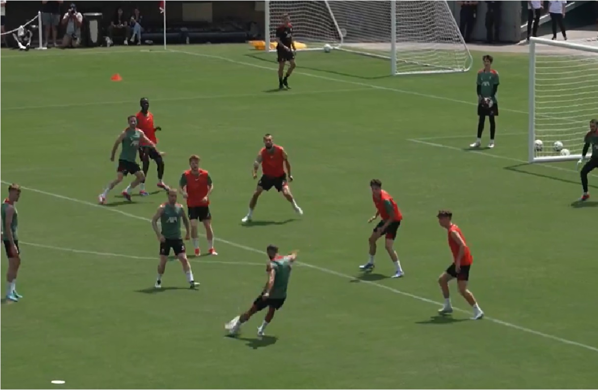 (Video) Sumptuous Salah goal in Liverpool training had fans in Philadelphia gasping in awe
