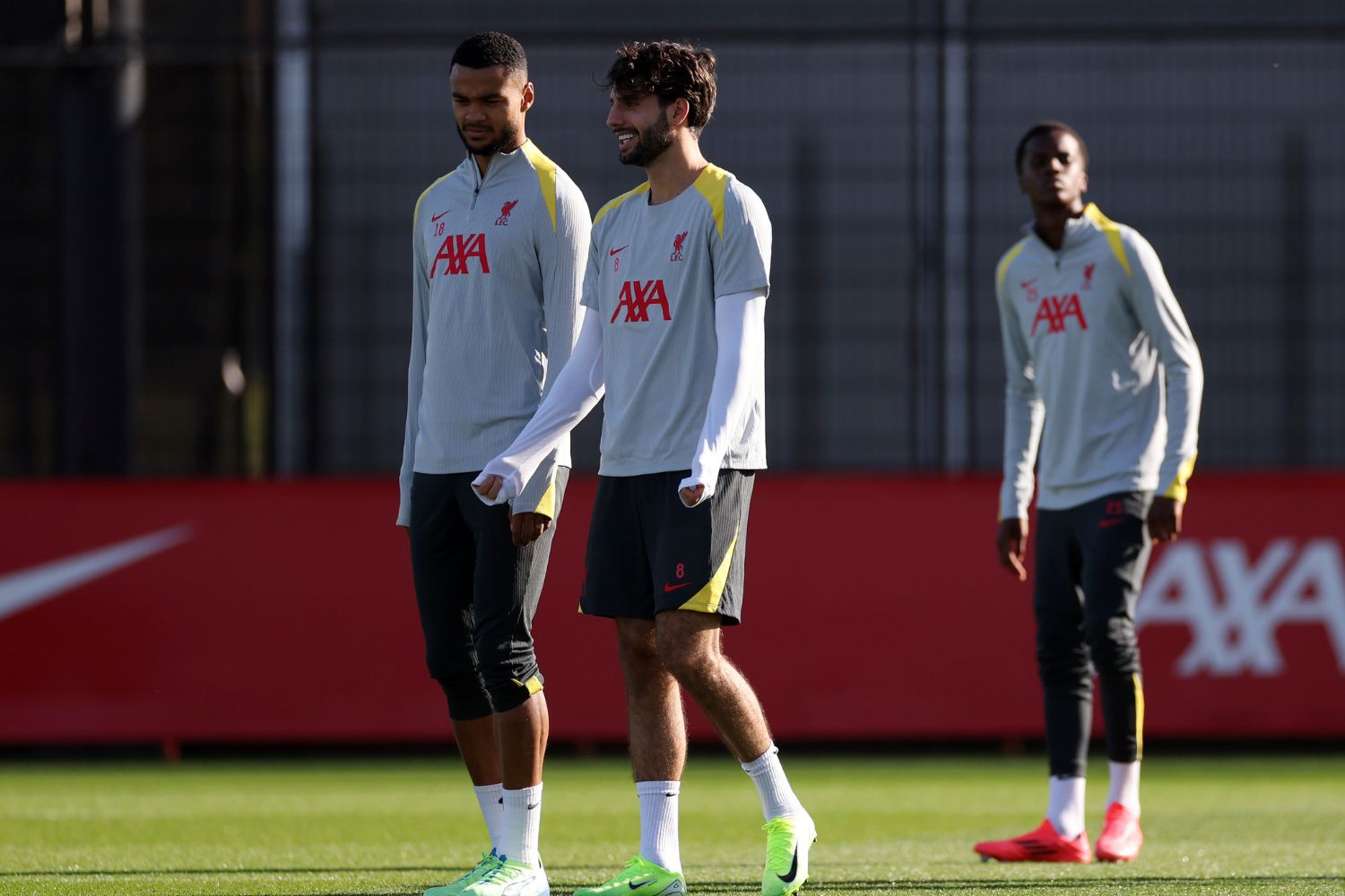 Dominik Szoboszlai and Cody Gakpo together in training