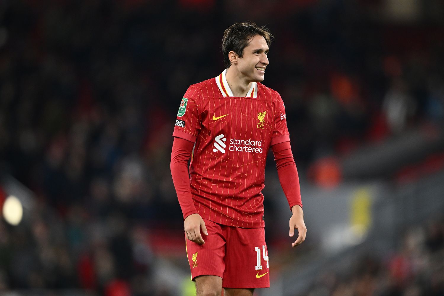 Federico Chiesa in action for Liverpool