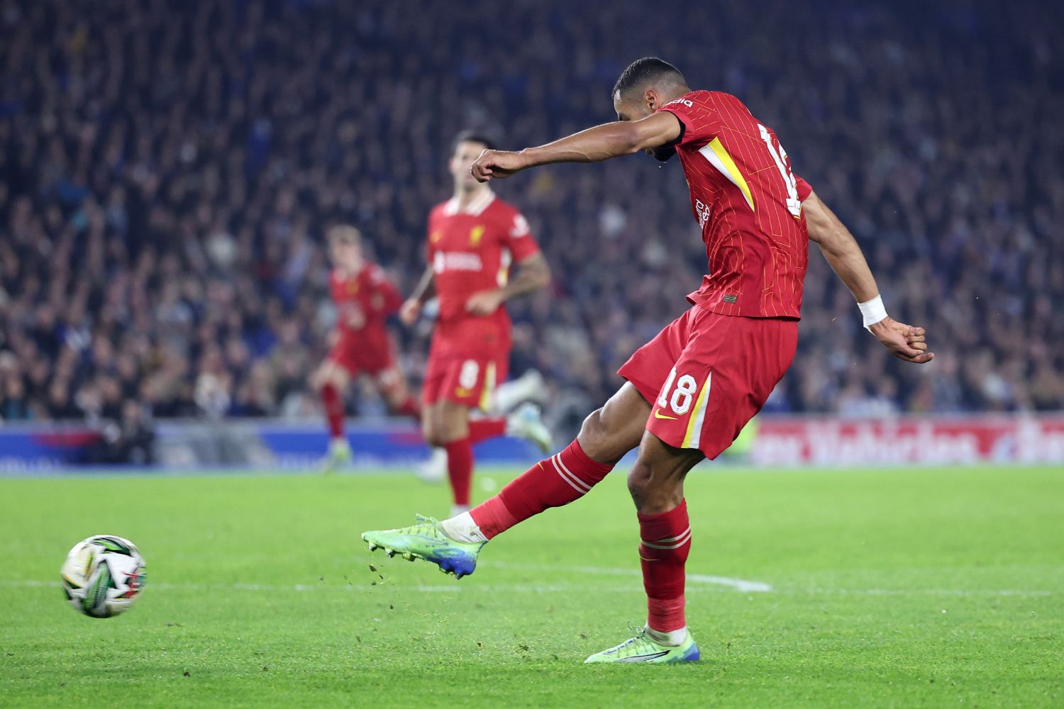 Cody Gakpo scores for Liverpool against Brighton