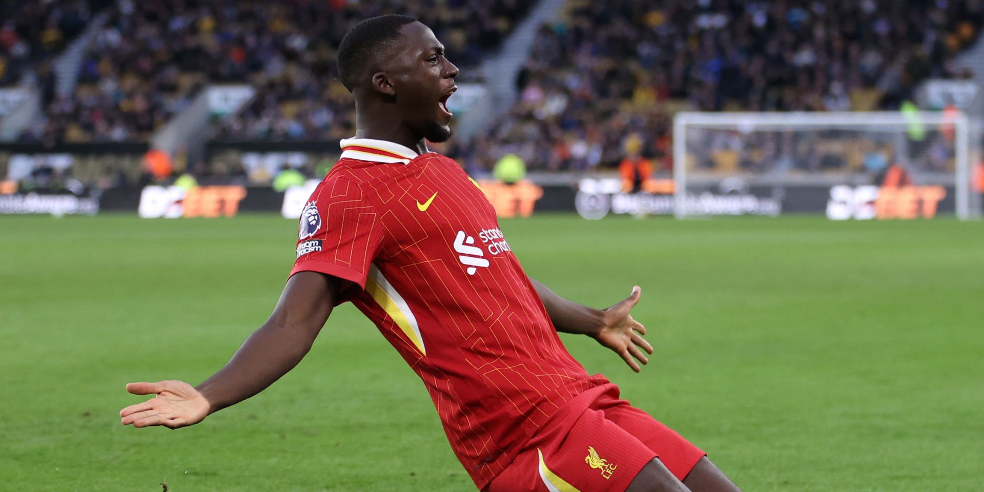 Ibou Konate in action against Wolves