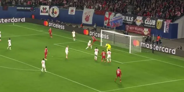 Darwin Nunez scores against RB Leipzig