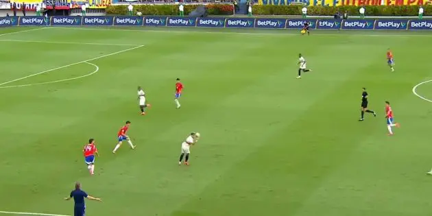 Diaz's pass for Colombia