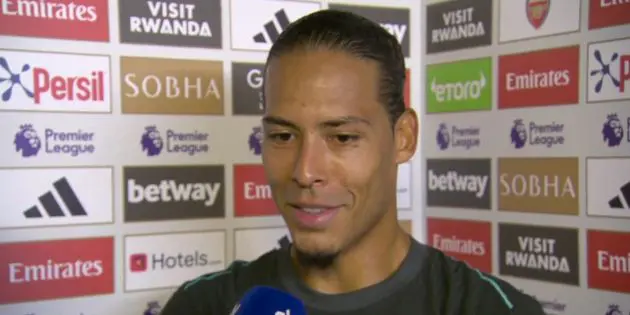 Virgil van Dijk laughs off Arsenal's injury complaints