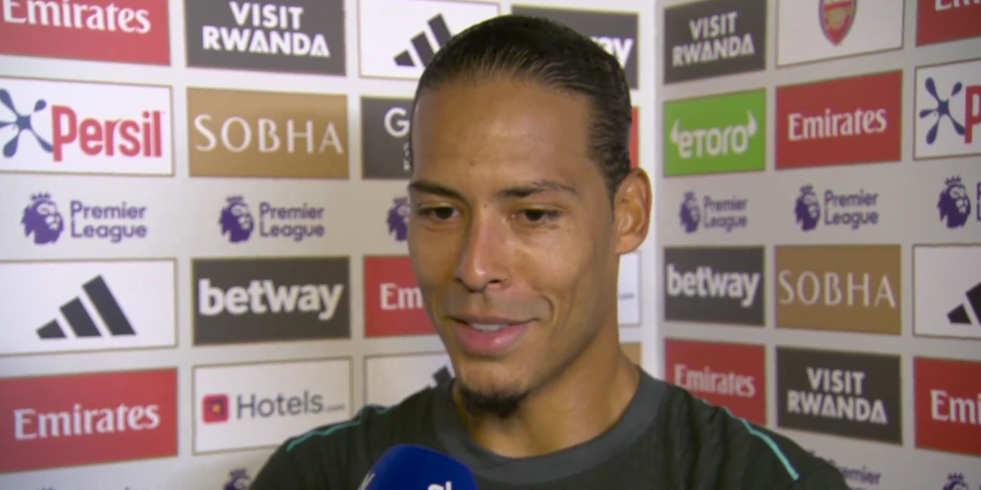 Virgil van Dijk laughs off Arsenal's injury complaints