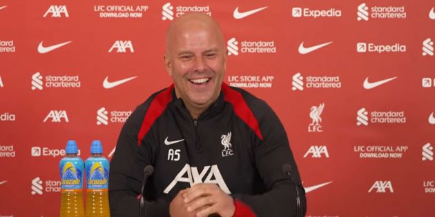 Arne Slot in pre-Arsenal press conference