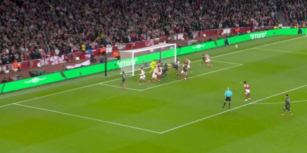 Virgil van Dijk scores against Arsenal