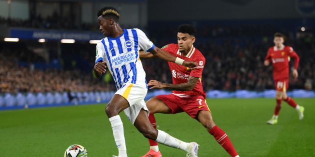 Liverpool in action against Brighton