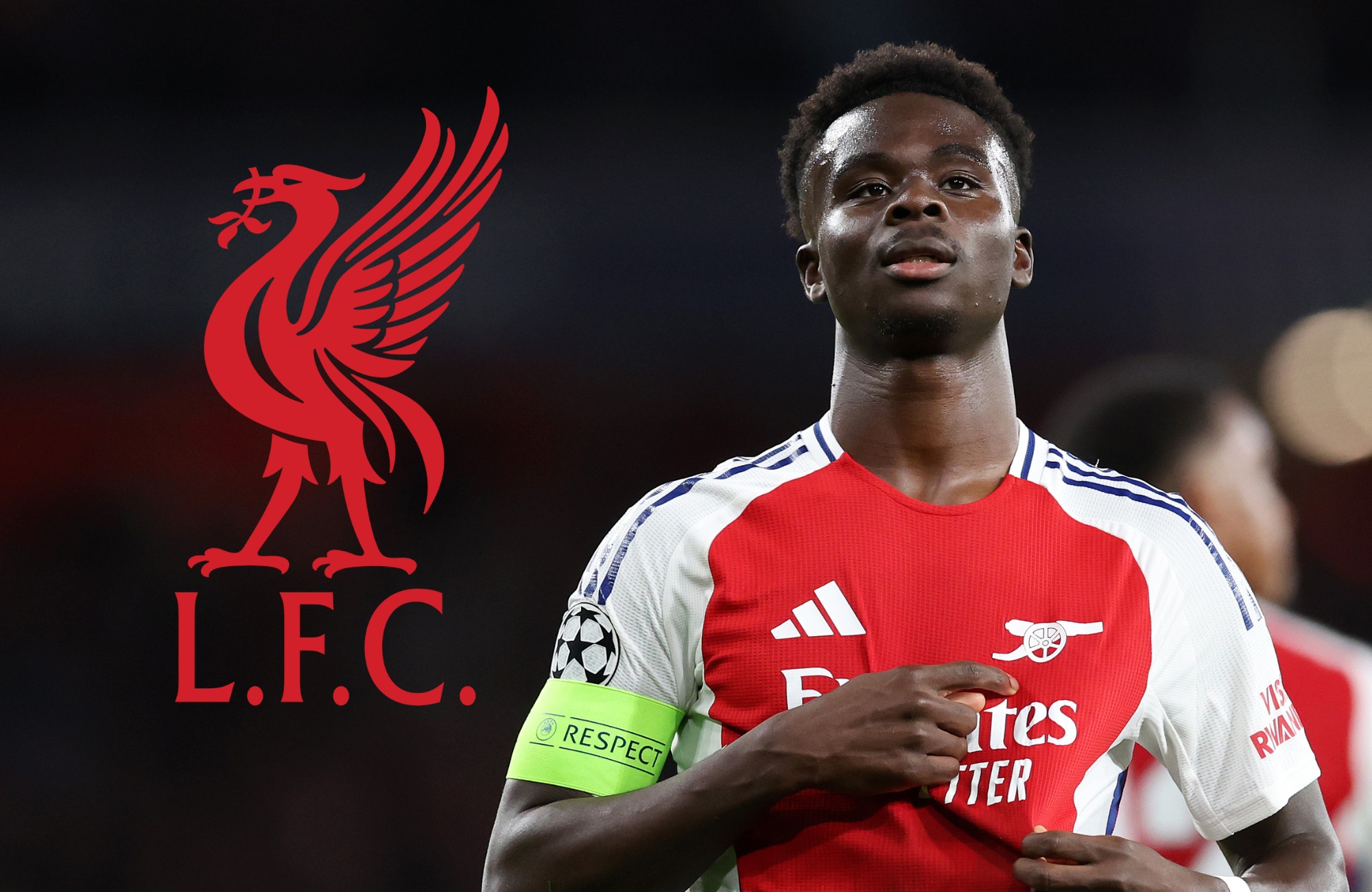 Arsenal missing Bukayo Saka for Liverpool game