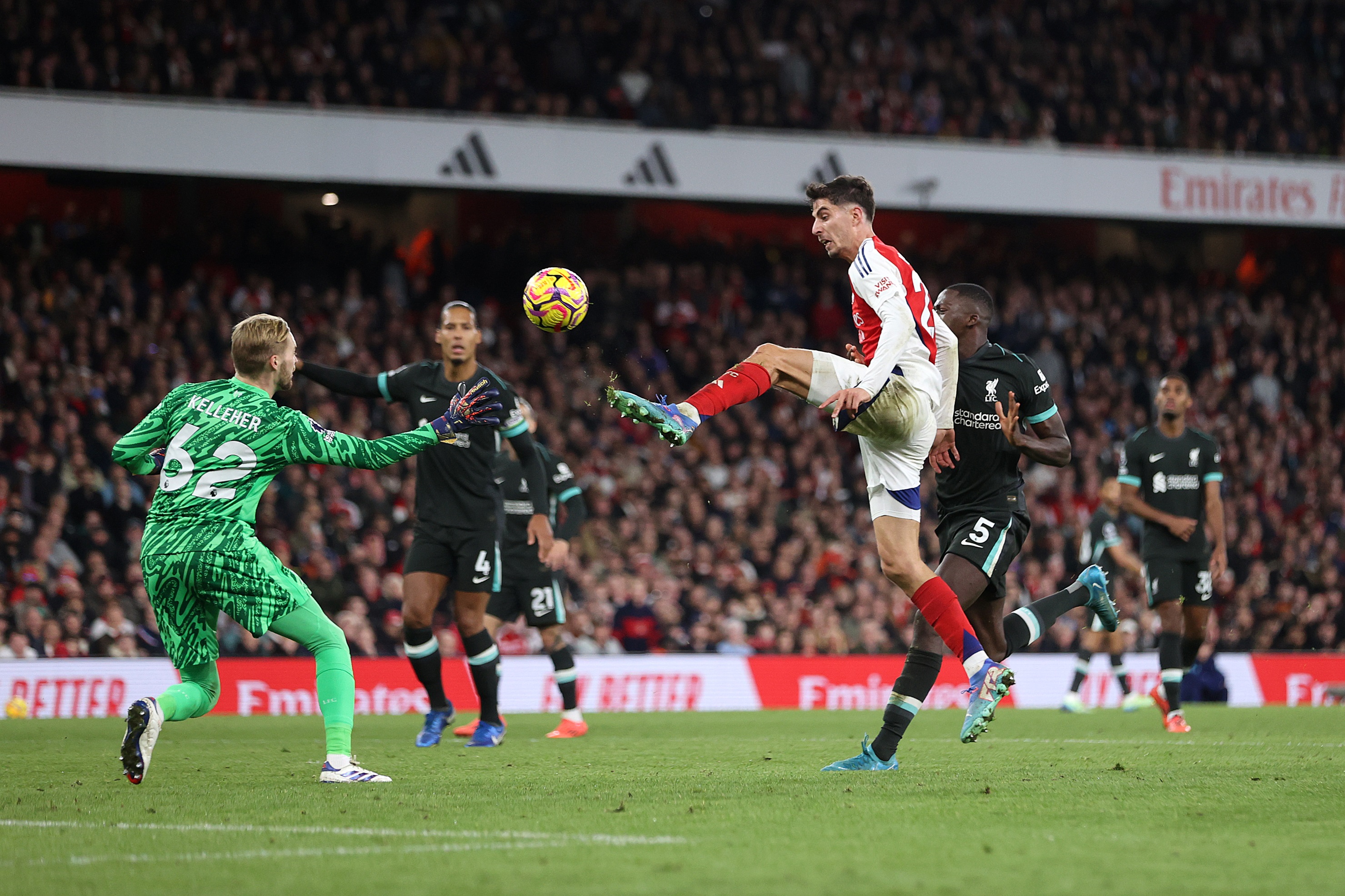 Caoimhin Kelleher embarrassed Kai Havertz against Arsenal.