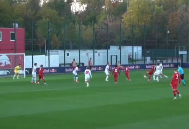 Kieran Morrison scored a scramer for Liverpool's U19s in the UEFA Youth League