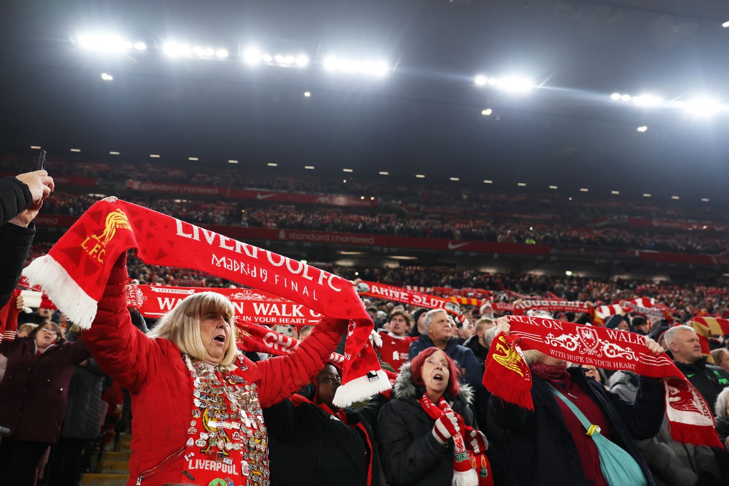 Anfield in full voice against Aston Villa