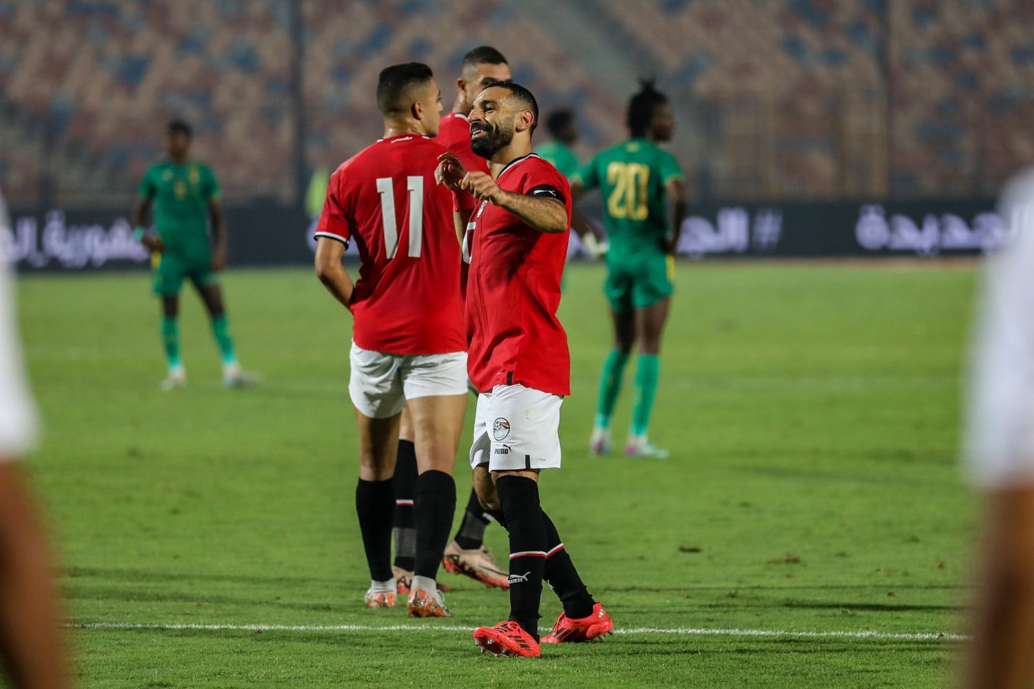 Mo Salah in action for Egypt