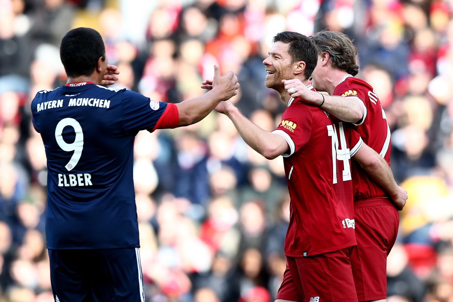 Xabi Alonso's last return to Anfield during a Liverpool Legends game in 2018