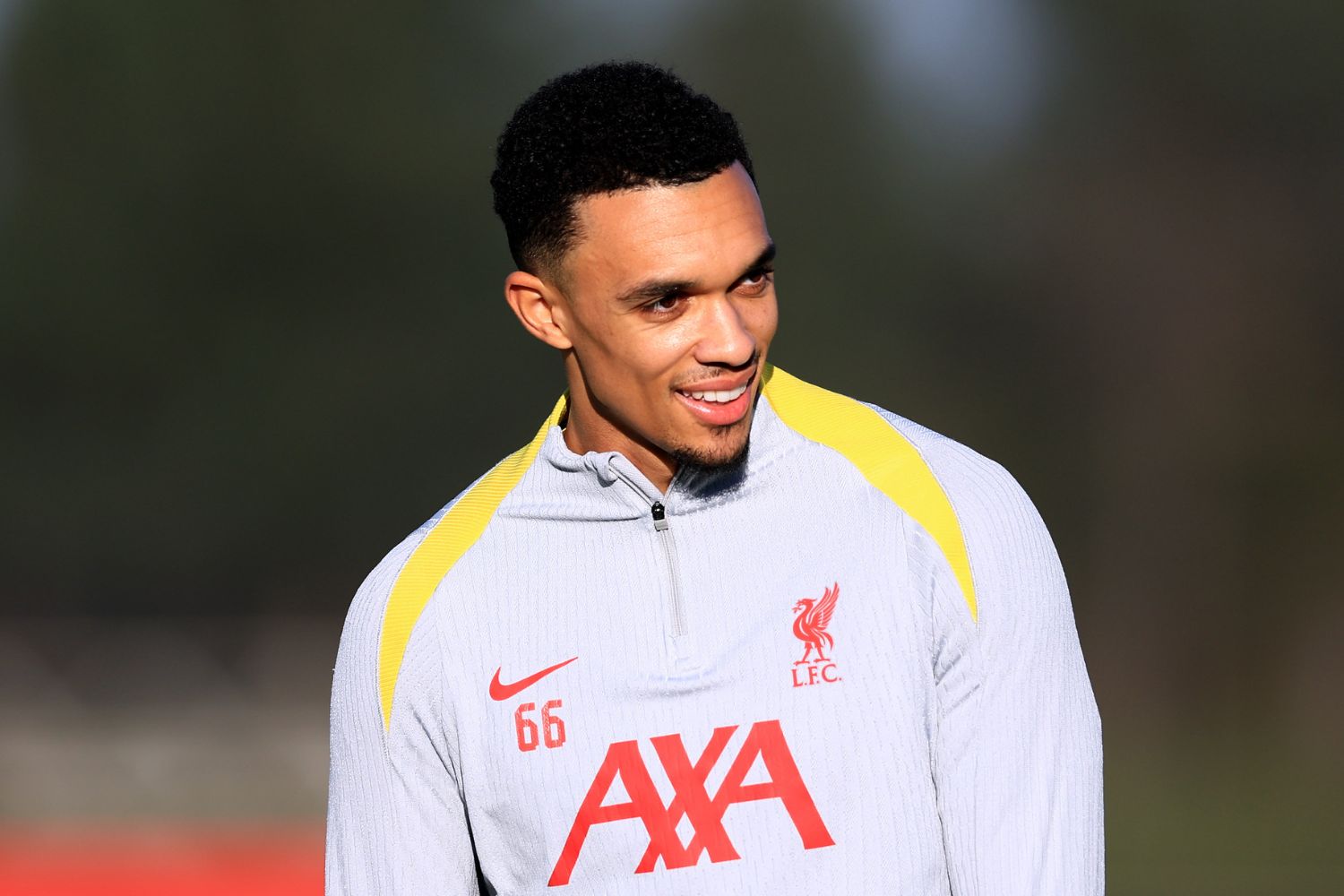 Trent Alexander-Arnold in Liverpool training