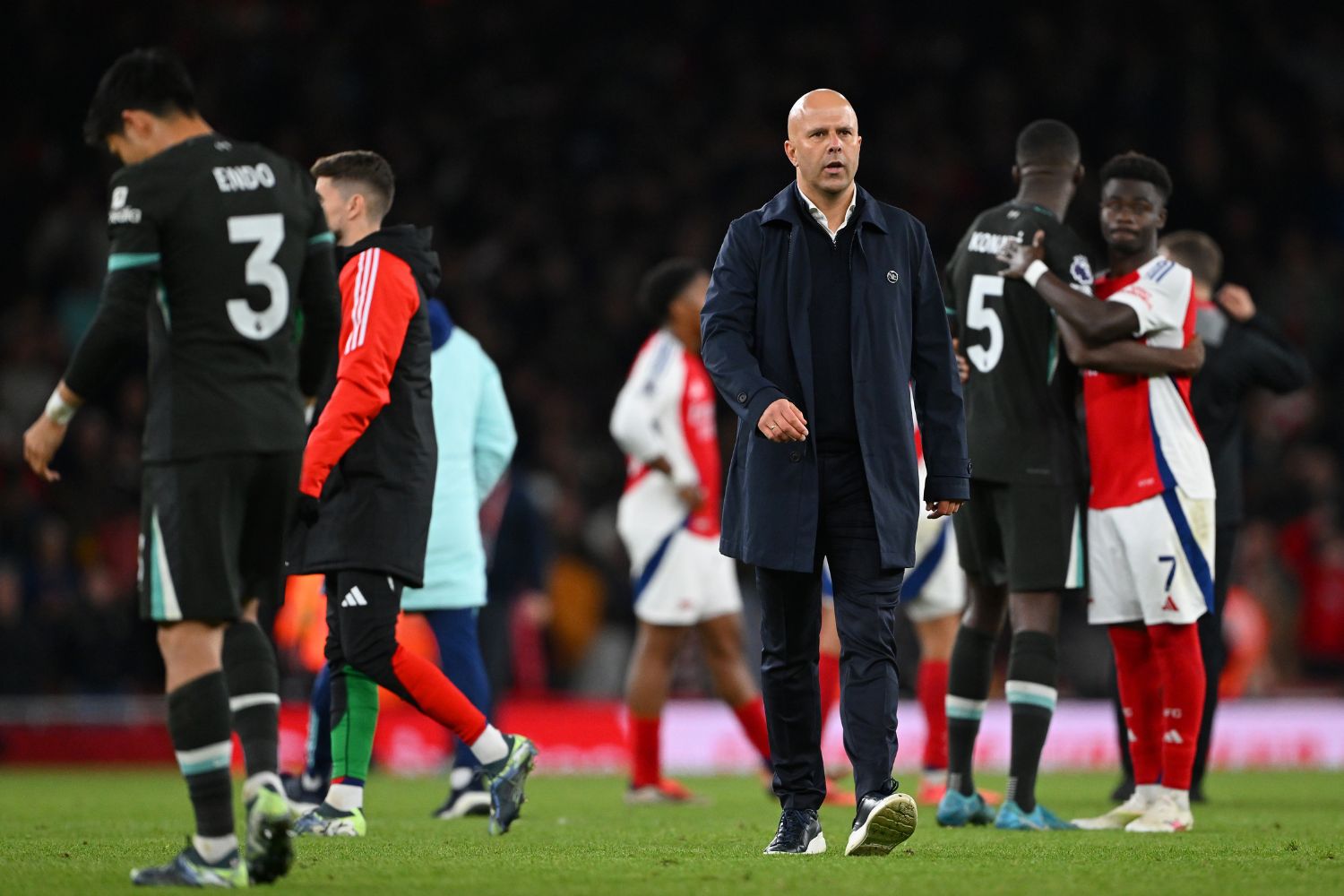 Arne Slot at Arsenal this season