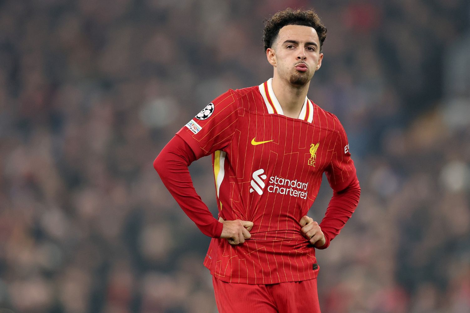 Curtis Jones in action for Liverpool