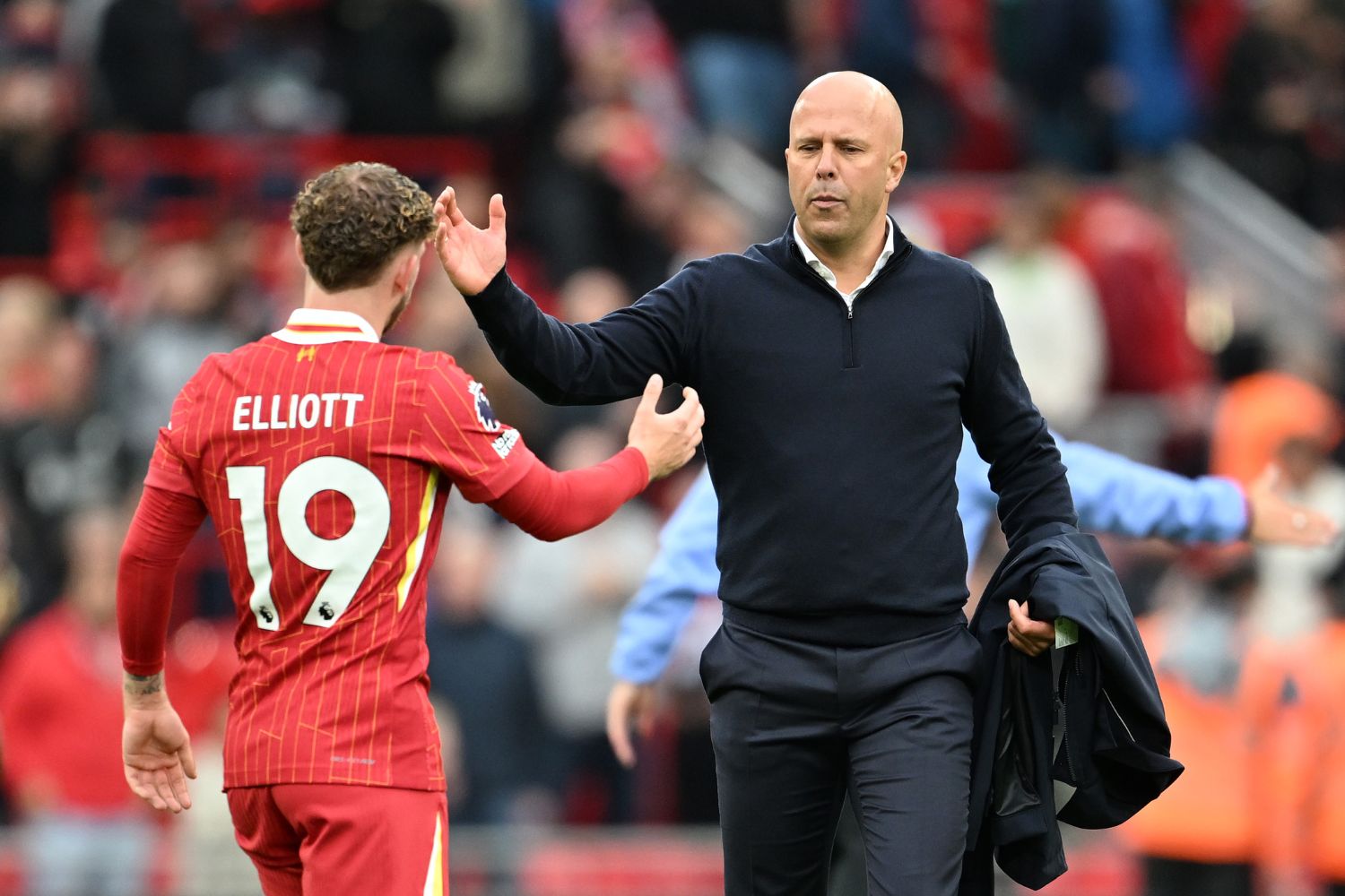 Harvey Elliott plays for Liverpool under Arne Slot