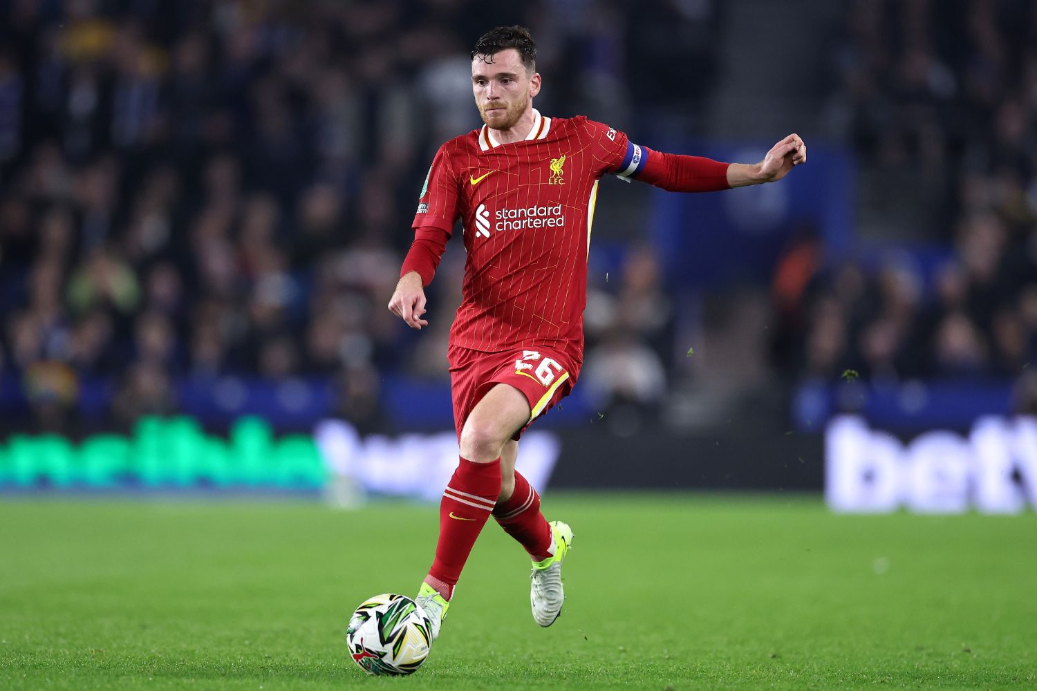 Andy Robertson captains Liverpool against Brighton