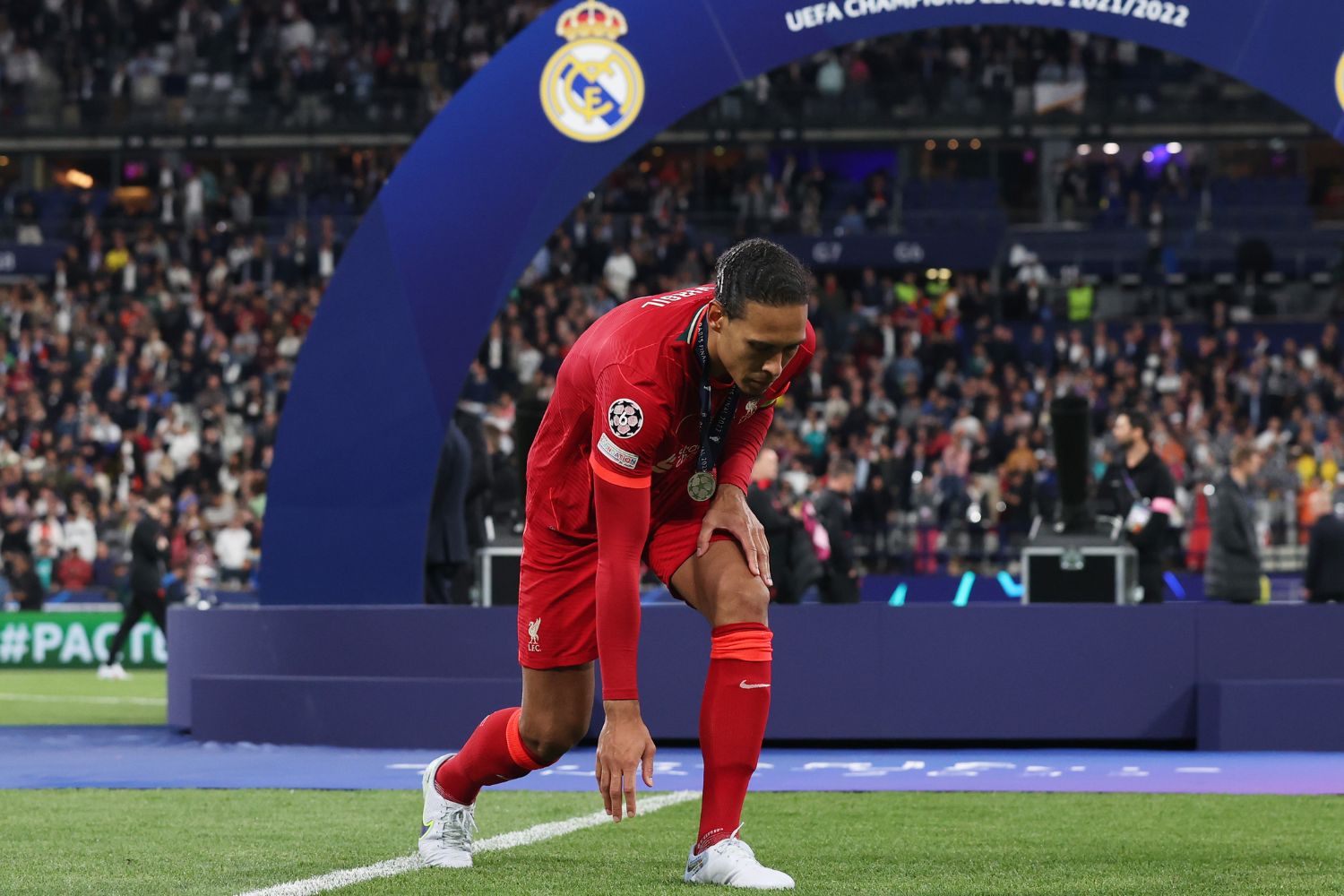 Virgil van Dijk after 2022's Champions League final loss to Real Madrid