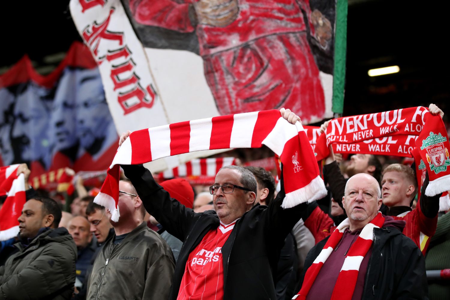 Liverpool fans against Brighton