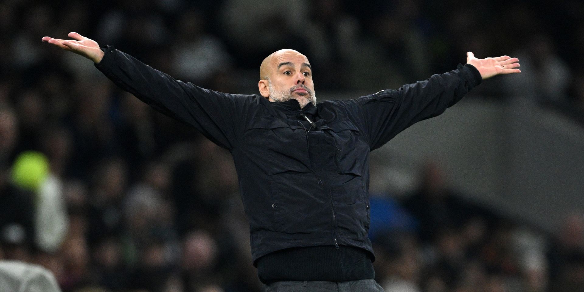 Pepe Guardiola managing Manchester City