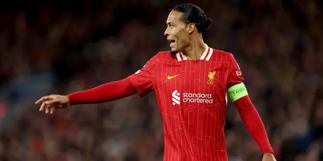 Van Dijk captains Liverpool in the Champions League