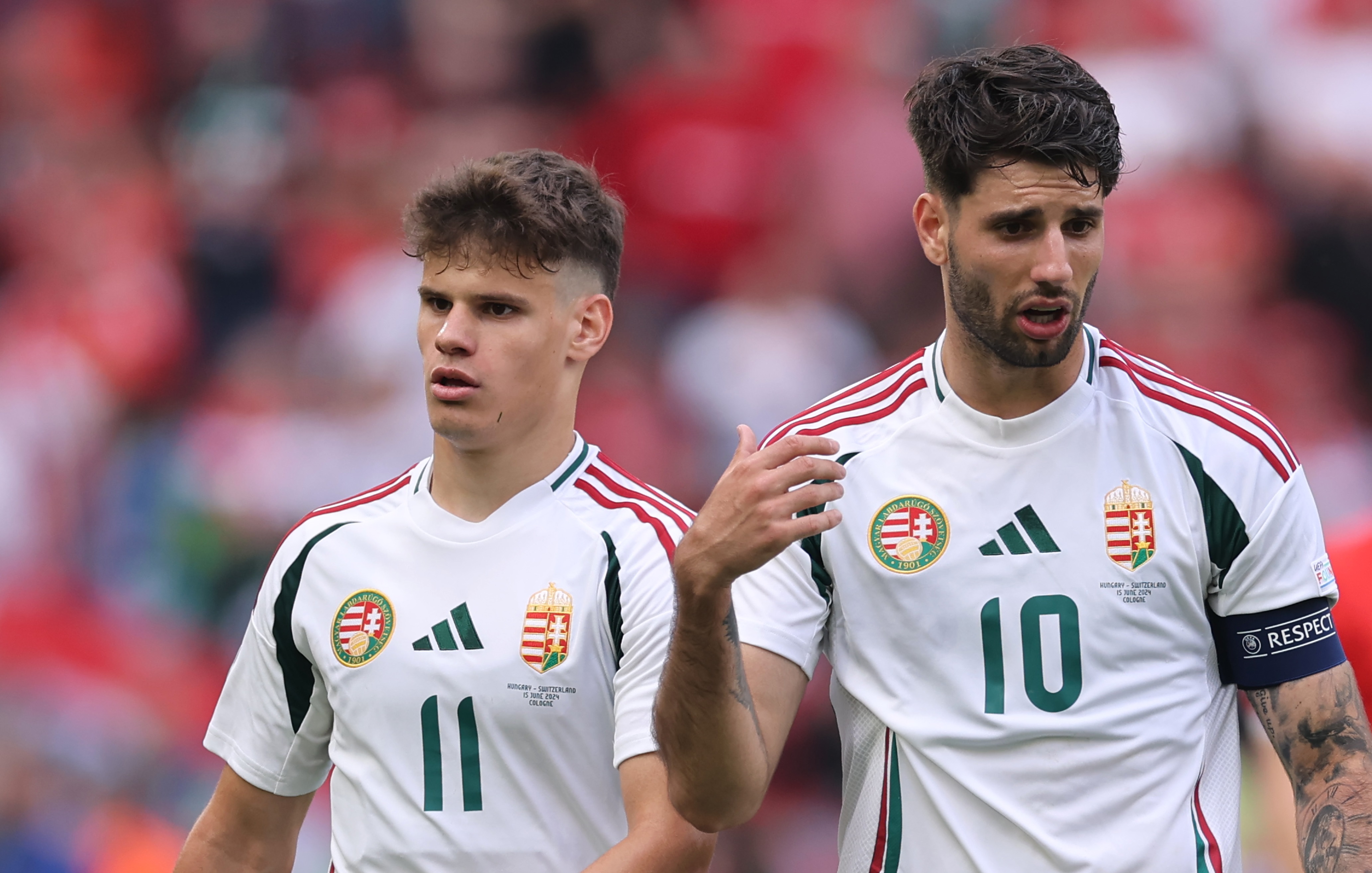 Liverpool target Milos Kerkez and Dominik Szoboszlai with the Hungary national team.