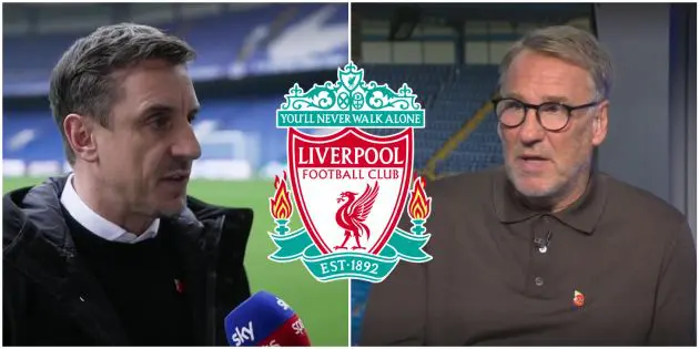 Paul Merson and Gary Neville of Sky Sports.