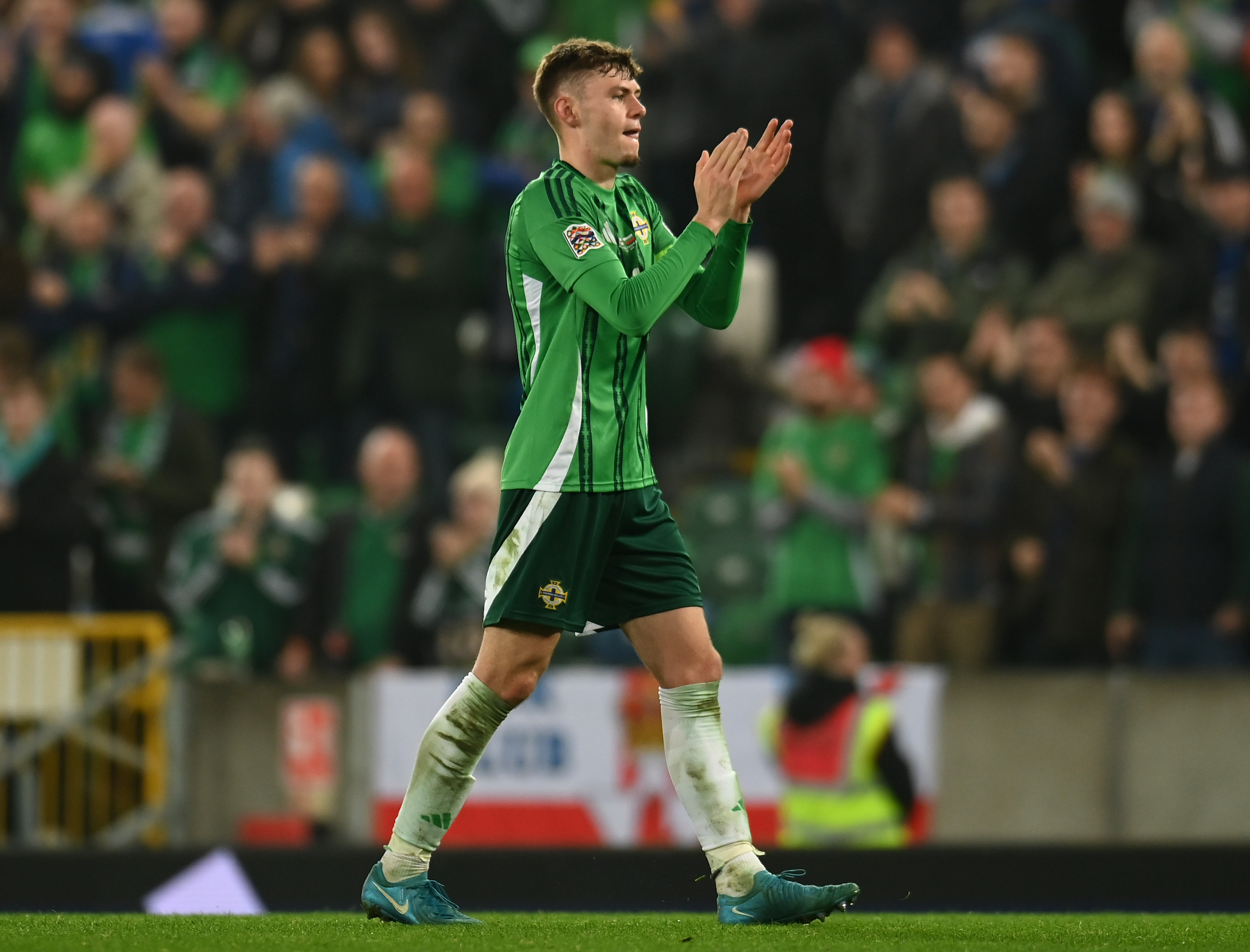 Conor Bradley earned a standing ovation after Northern Ireland's win over Belarus