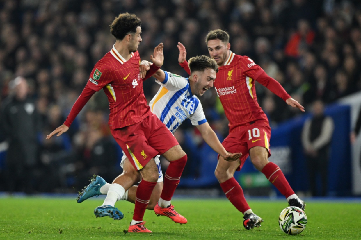 Brighton and Liverpool meet for the second time in four days this afternoon