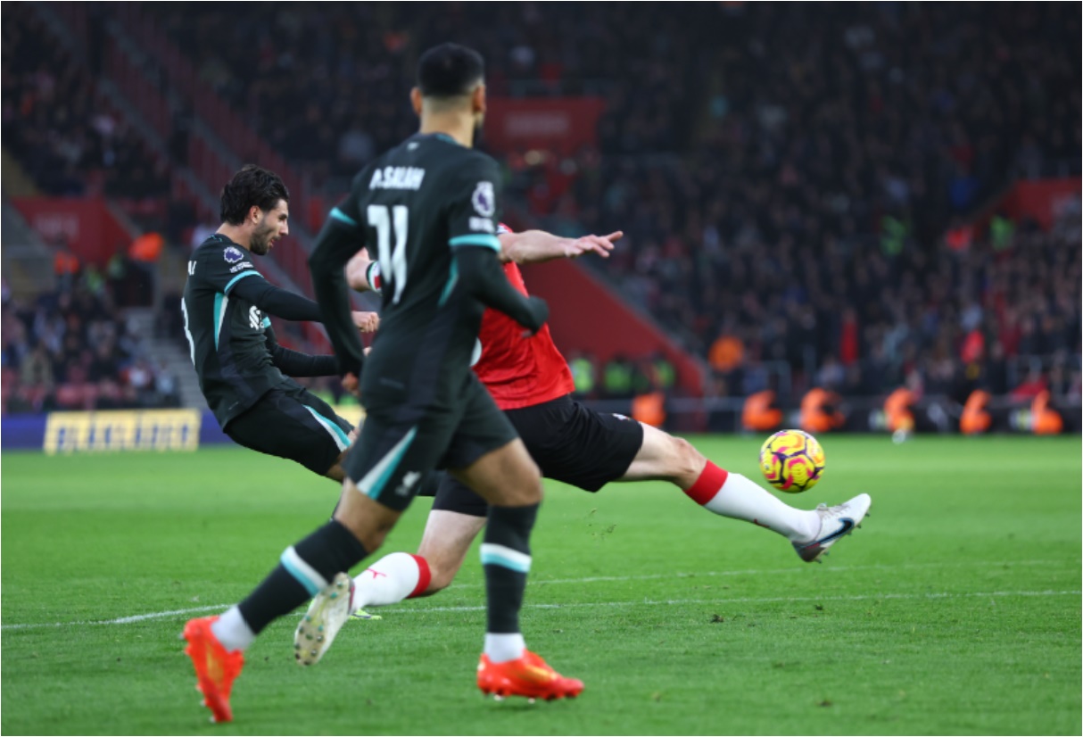 Dominik Szoboszlai opens the scoring for Liverpool at St Mary's