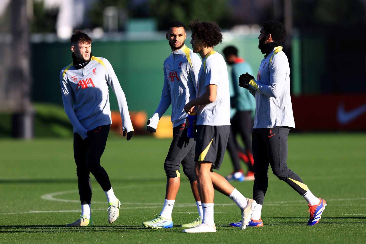 Jayden Danns in training for Liverpool