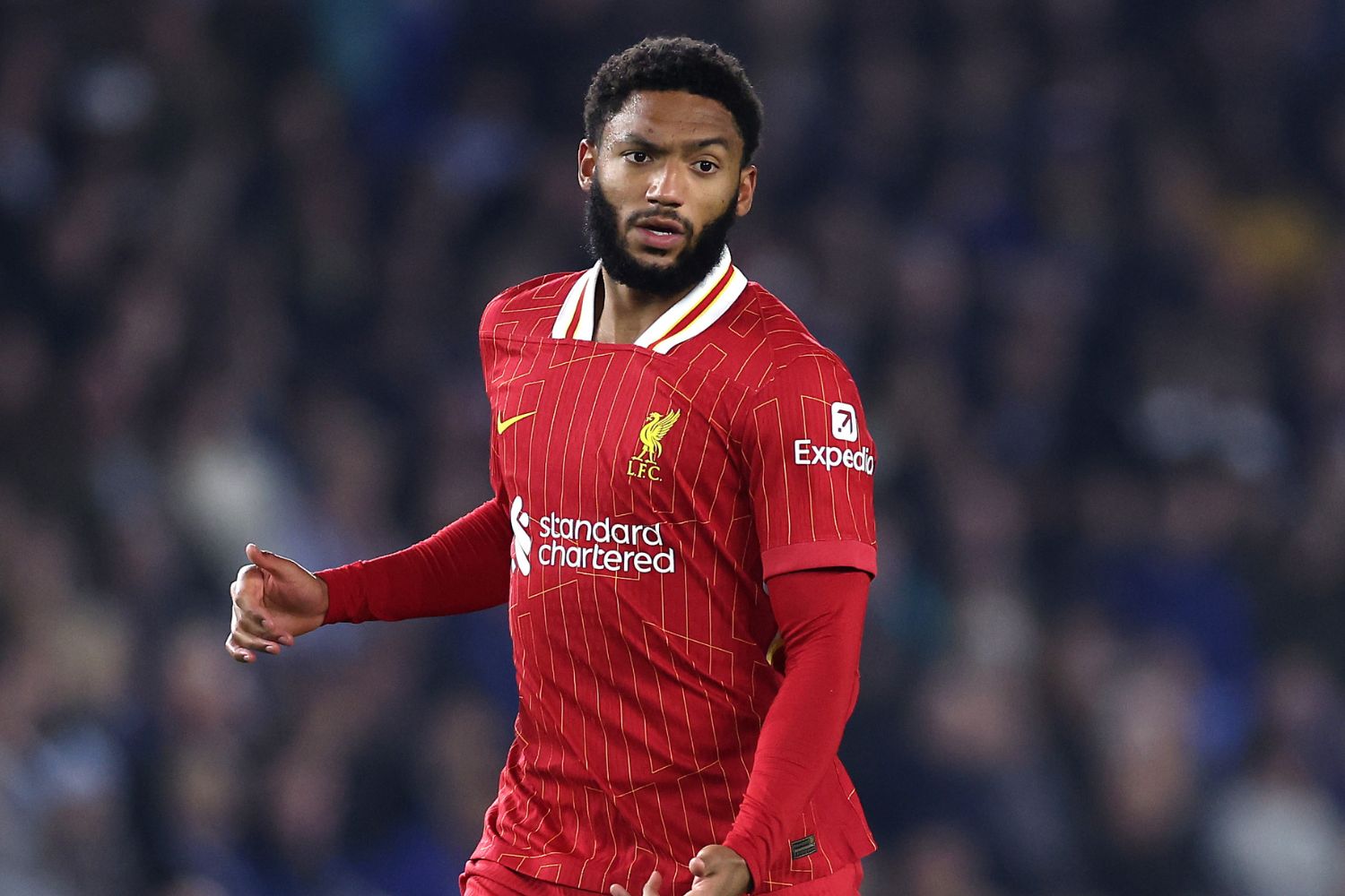 Joe Gomez playing for Liverpool this season