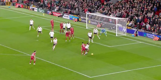 Alex Iwobi is floored at Anfield