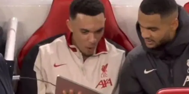 Trent Alexander-Arnold and Cody Gakpo watch the Man City goal
