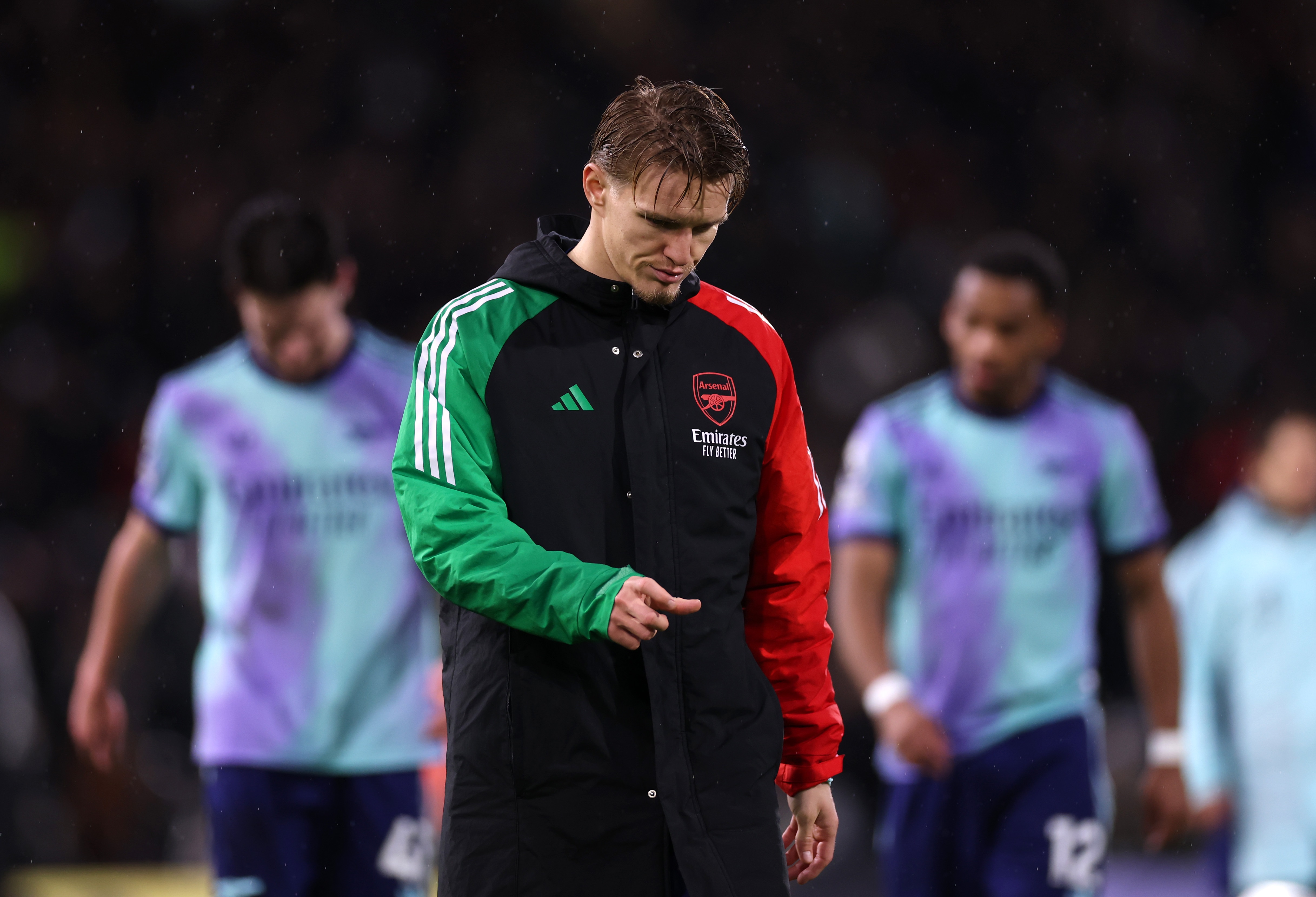 Martin Odegaard looks deflated after Arsenal drop points at Fulham.