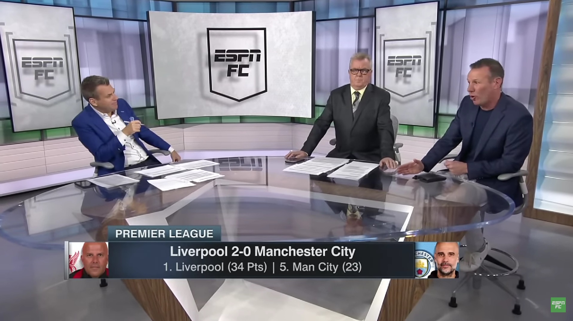 Craig Burley on ESPN FC discussing Liverpool v Man City.
