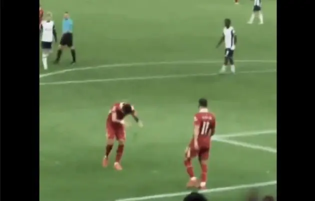 Luis Diaz was all of us after Mo Salah's second strike against Spurs