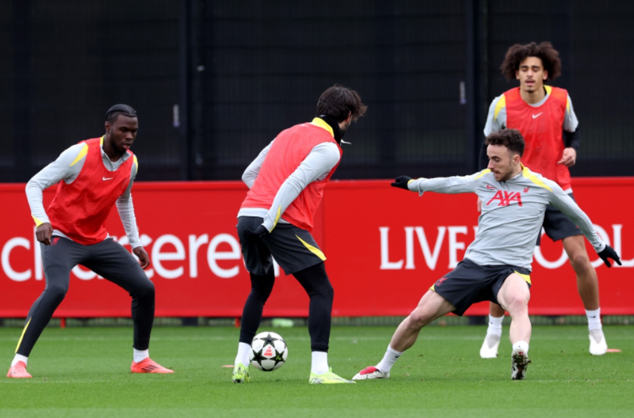 Diogo Jota was involved in Liverpool training on Thursday, along with Federico Chiesa