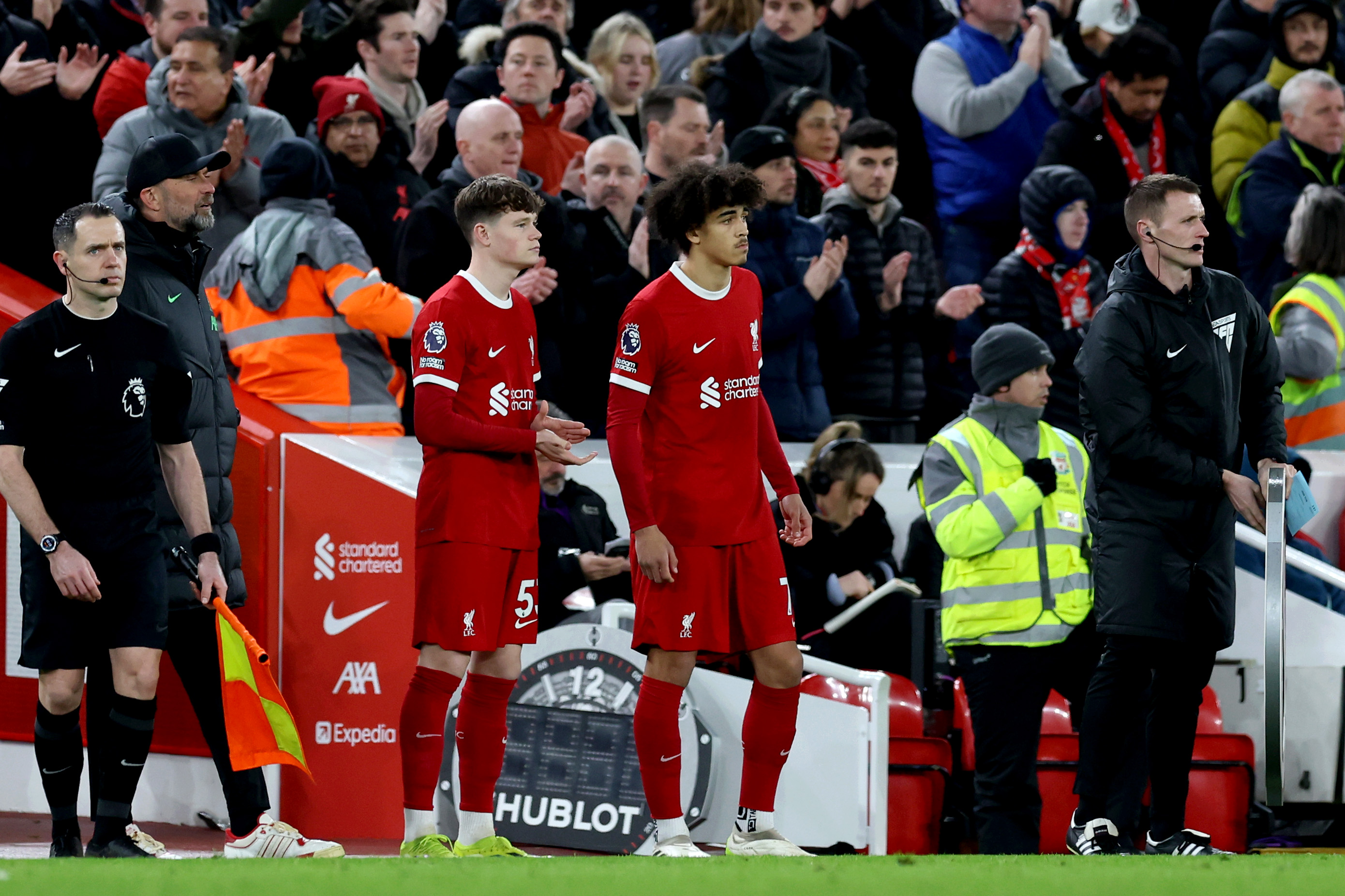 James McConnell and Jayden Danns weren't brought off the bench in Liverpool's 5-0 win over West Ham